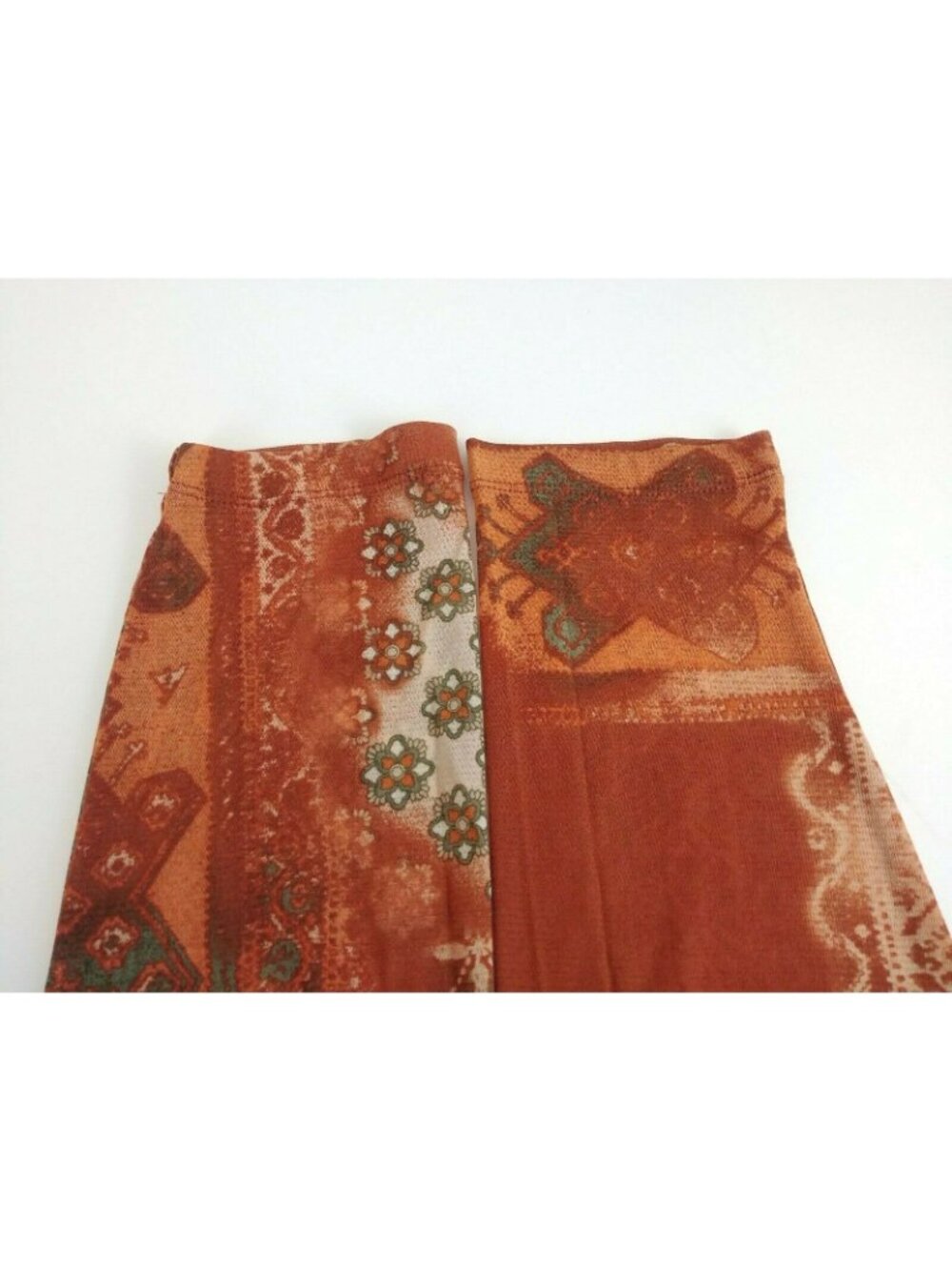 Villager Liz Claiborne 3/4 Sleeve Orange & Green African Floral Shirt Size Large - Picture 3 of 6